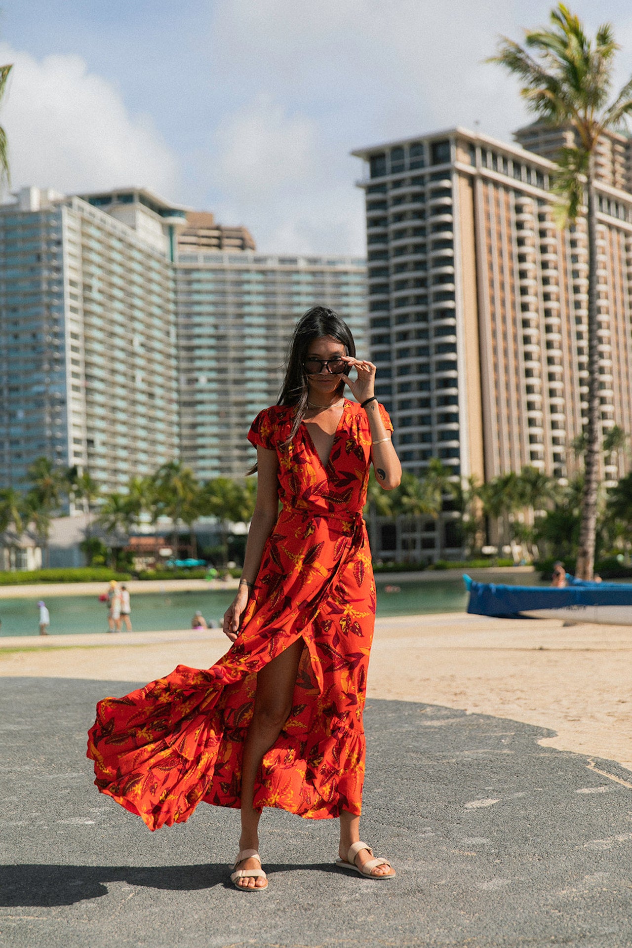 City beach wrap sales dress