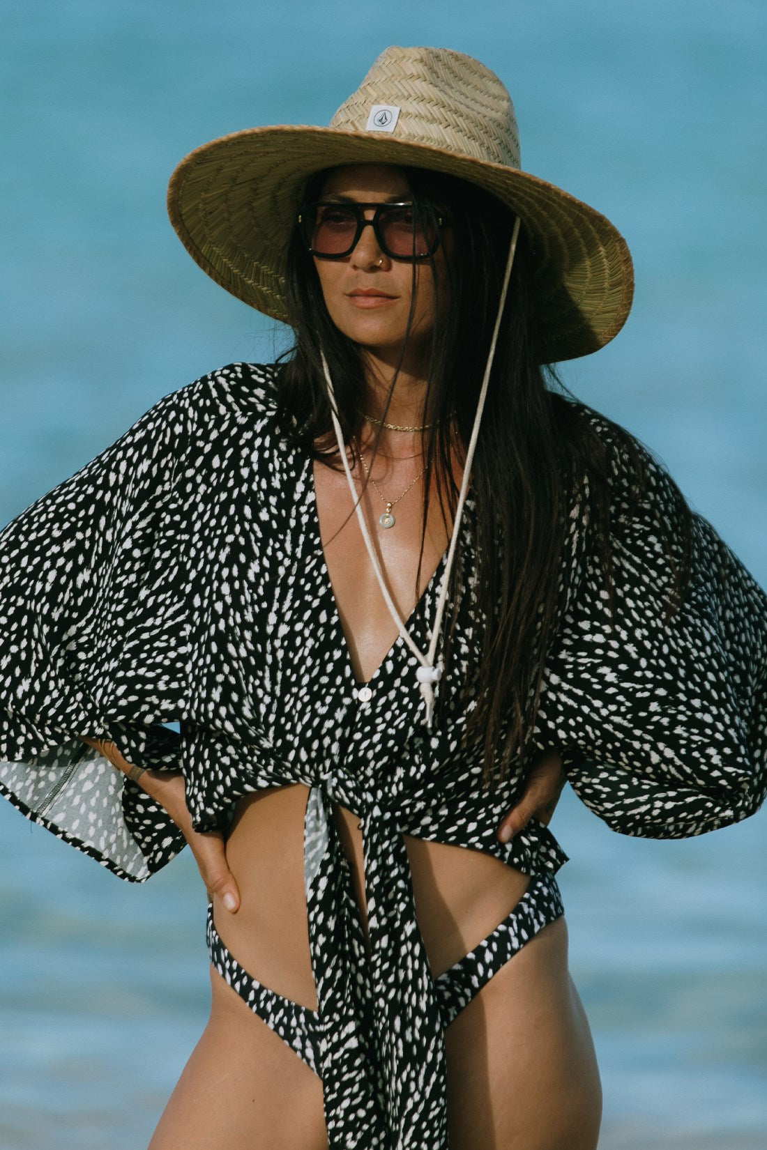 FRONT-TIE KIMONO TOP-Ibiza