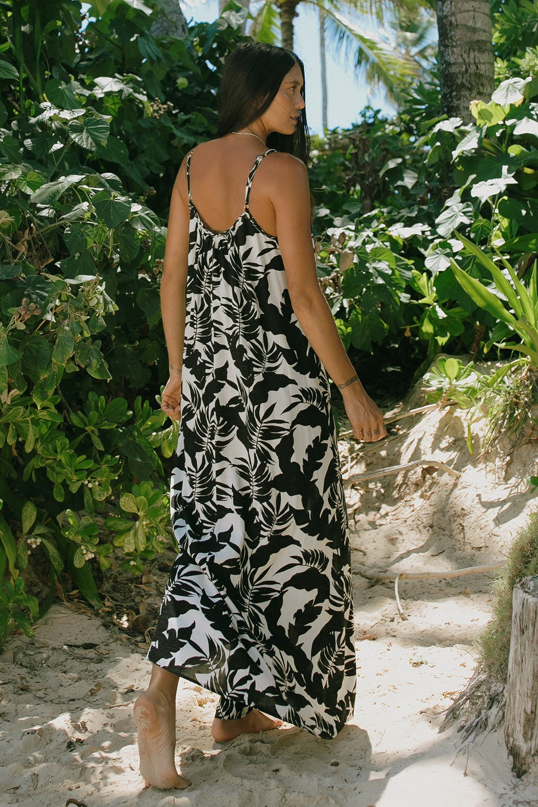 MAXI DRESS W BRAIDED STRAPS-Waimea