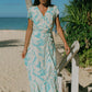 PRINTED MAXI DRESS WITH SHORT SLEEVES-Molokai