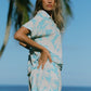 PRINTED SHORT-SLEEVE SHIRT DRESS-Molokai